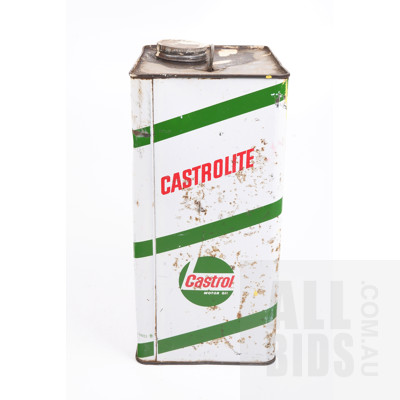 Vintage Castrolite One Gallon Oil Tin