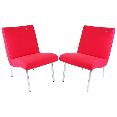 Pair of Retro Knoll Chairs Designed by Jens Risom