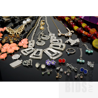 Large Collection of Vintage Costume, Sterling Silver and 9ct Gold Jewellery, Including Oroton, Edwardian Pendant and More
