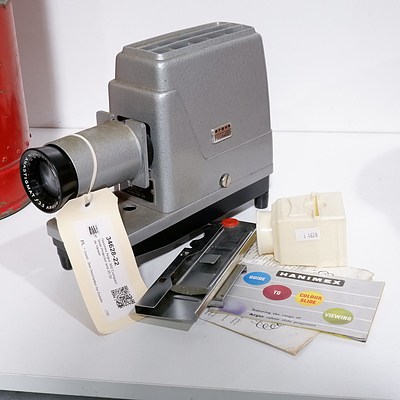 Hanimex Argus 300 Compact Slide Projector and 35 Slide Viewer