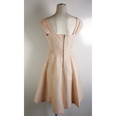 Mid Century Rayon Dress with Lined Bodice and Stiffening in Skirt - Jeffrey of Melbourne