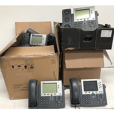 Cisco Assorted 7900 Series IP Office Phones - Lot of Approximately 30
