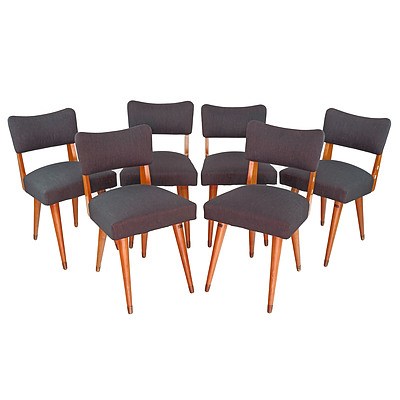 Six Parker Newly Upholstered Dining Chairs, with Original Labels