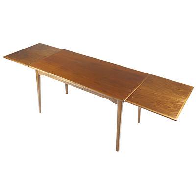 Mid Century Danish Teak Coffee Table with Slide Out Extensions