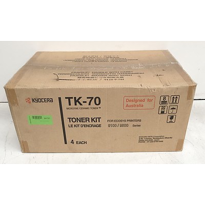 Kyocera TK-70 Toner Cartridges - Lot of Four