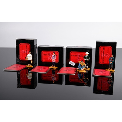 Four Boxed King and Country Streets of Hong Kong Hand Painted Metal miniature Figures