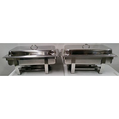Stainless Steel Milan Chafing Dish - Lot Of 2 - New