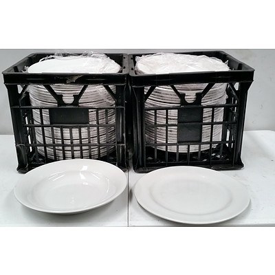 Bulk Lot Of Assorted Plates And Soup Bowls