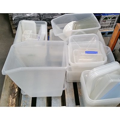 Bulk Lot Of Assorted Plastic Containers