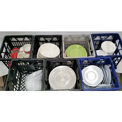 Bulk Lot Of Assorted Plates And  Bowls