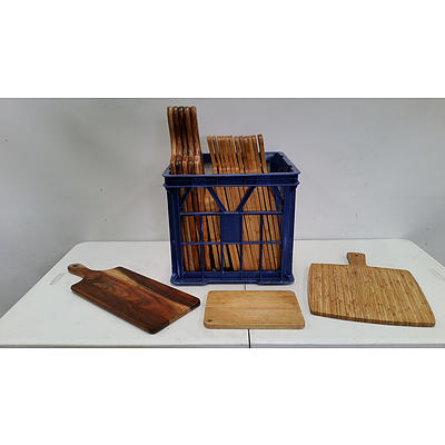 Bulk Lot Of Assorted Chopping Boards/ Platters