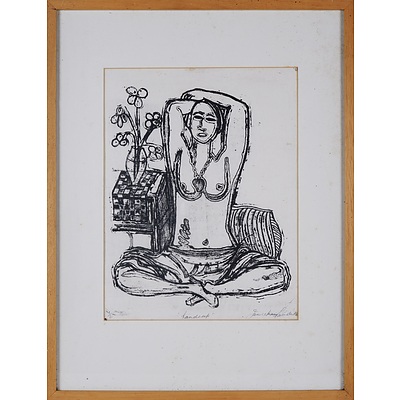 Janice Lonsdale (20th Century), Hands Up, Lithograph