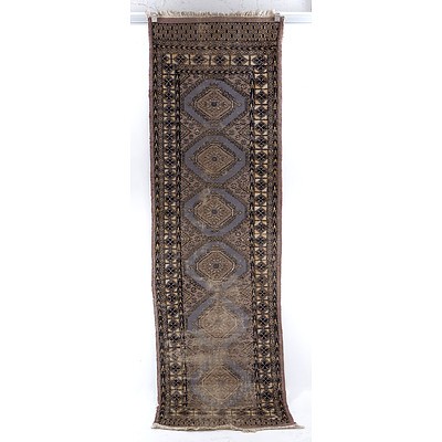 Hand Knotted Wool Pile Bokhara Runner