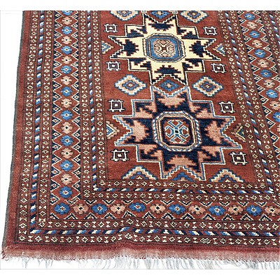 Afghan Star Kazakh Design Hand Knotted Soft Wool Rug