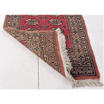 Afghan Hand Knotted Pure Wool Tribal Bokkhara Runner