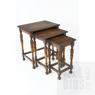 Antique Style Nest of Three Tables