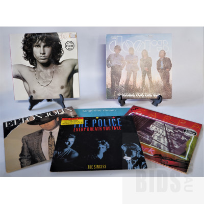Eight Vinyl LP Records Including Best of the Doors Double Album, The Doors Waiting for the Sun, Frank Zappa New York Double Album and More