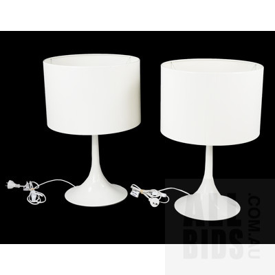 Pair of Austrabeam Modernist Metal Table Lamps, Ex Griffith Hotel
