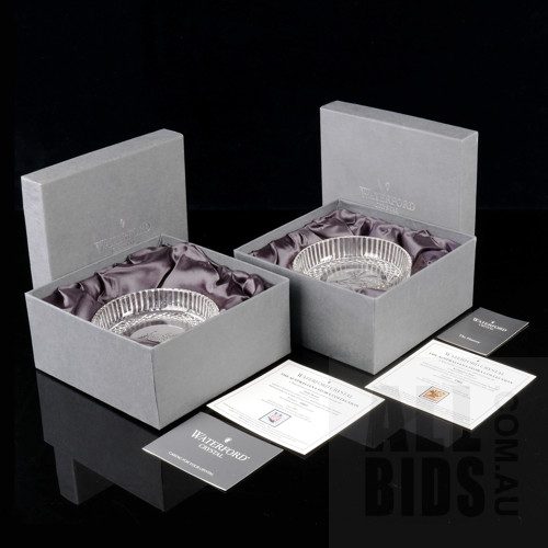 Boxed Waterford Crystal Limited Edition Pink Heath Sweet Dish 1350/5000, and Kangaroo Paw 1382/5000