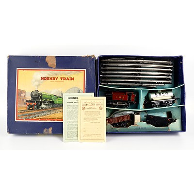 Vintage Hornby Wind Up Train Set in Original Box