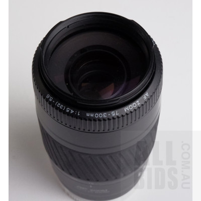 Vintage Minolta AF Zoom c 1:4.5-5.6 75-300mm Lens