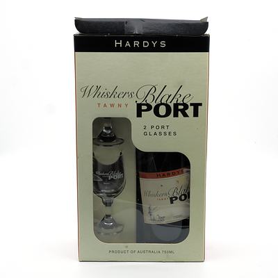 Hardys Whiskers Blake Tawny Port in Presentation Box with Two Glasses