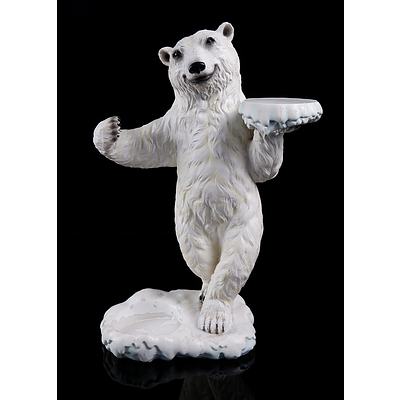 Bundaberg Rum Resin Polar Bear Bottle Holder Figurine