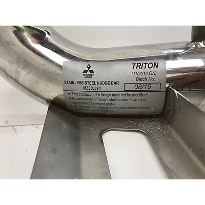 Mitsubishi Triton Stainless Steel Nudge Bar