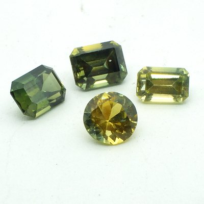 Four Australian Sapphires, Including Australian Parti Sapphire