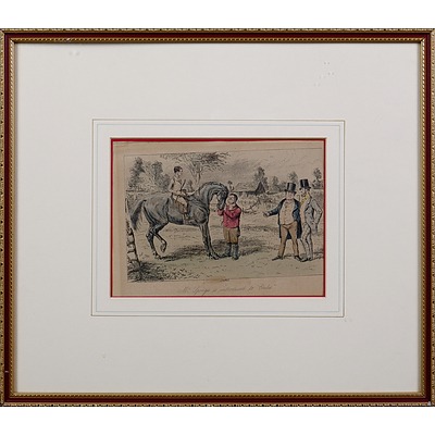 Four Framed Hand-Coloured Engravings, Including 'Hunting the Hounds'