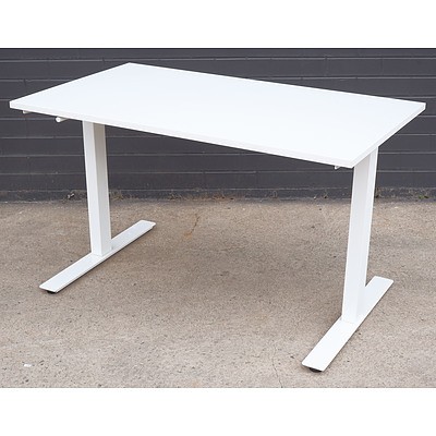 Ikea White Height Adjustable Work Table