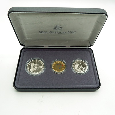 RAM 2001 Centenary of Federation, State Proof Three Coin Set, South Australia