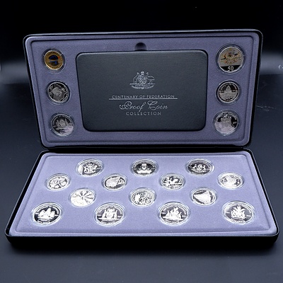 RAM 2001 Centenary of Federation, State Proof Three Coin Set, Western Australia