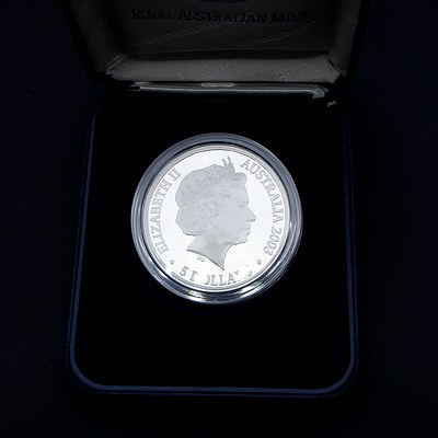 RAM 2003 $5 Silver (99.9%) Proof Coin, Year of the Volunteer Finale