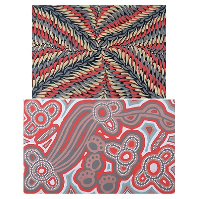 Two Unsigned Paintings in Aboriginal Style (2), Acrylic on Canvas
