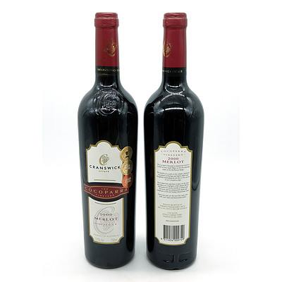 Cranswick Estate Cocoparra Vineyard 2000 Merlot - Lot of Two Bottles (2)