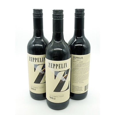 Zeppelin Single Vineyard Barossa Valley 2012 Shiraz - Lot of Three Bottles (3)