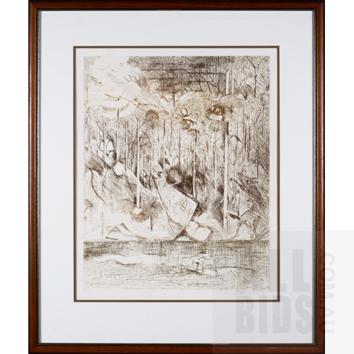 Arthur Boyd (1920-1999), Rockpool Spirits & Wind, Shoalhaven, Etching, 64 x 51 cm (image size)