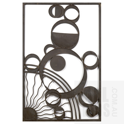 Retro Abstract Steel Wall Sculpture