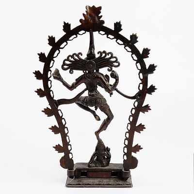 Indian Cast Bronze Figure of Shiva Nataraja, Lord of the Dance