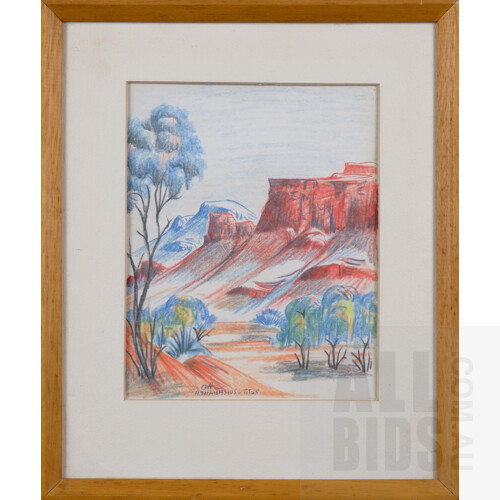 Athanasius Titus Renkaraka (1944-1989), Three Central Australian Landscapes, Pencil on Paper, each 18 x 15 cm (3)