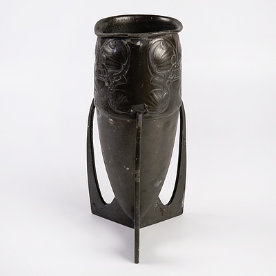 Liberty & Co Tudric Pewter Bullet Vase Designed by Archibald Knox Circa 1910