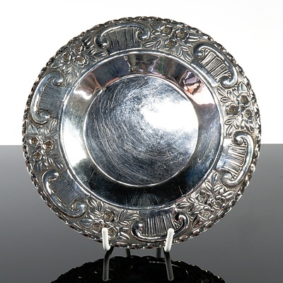 Asian 900 Silver Decorated Plate