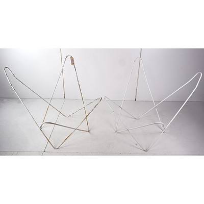 Pair Vintage Butterfly Chair Frames