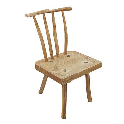 Hand Crafted Rustic Natural Branch Child's Chair