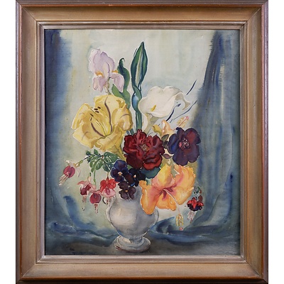 Margaret Coen (1913-1993), Untitled (Still-Life) Watercolour on Silk, 48 x 42 cm