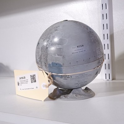 Vintage Luna Globe on Stand - Manufactured by Replogle Globes Pty Ltd Chicago 1963