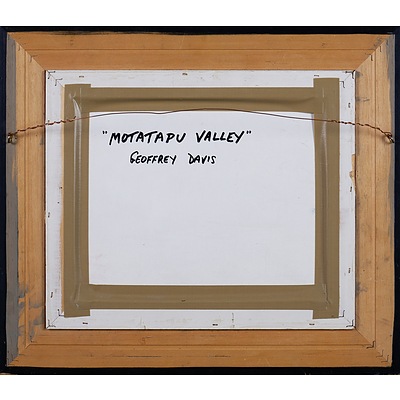 Geoffrey Davis (born 1926), Motatapu Valley, Oil on Board, 18 x 23 cm