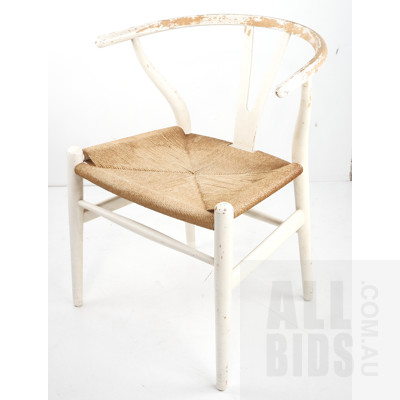 CH24 or Wishbone Chair Designed by Hans Wagner for Carl Hansen & Son, Odense, Denmark with Pressed Manufactures Mark