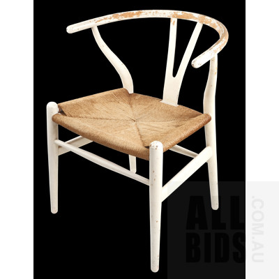 CH24 or Wishbone Chair Designed by Hans Wagner for Carl Hansen & Son, Odense, Denmark with Pressed Manufactures Mark